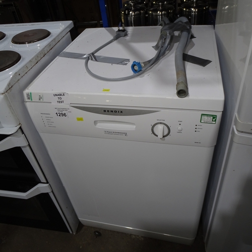 1296 - An under counter dishwasher by Bendix type BDW-55 Trade