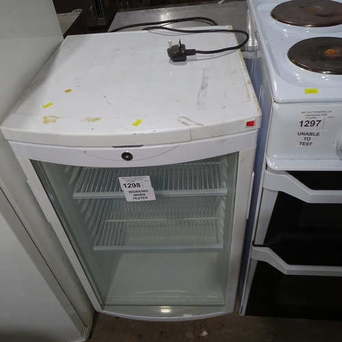 1298 - VAT. An under counter display fridge by blizzard trade. Tested Working... 