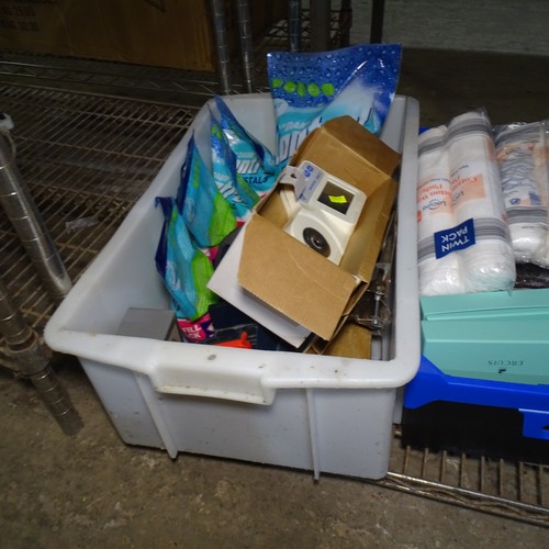 1245 - A quantity of various catering related items including cutlery, utensils, rubber gloves etc, content... 