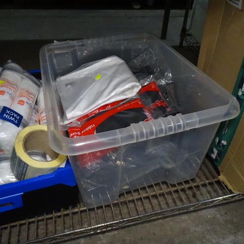 1245 - A quantity of various catering related items including cutlery, utensils, rubber gloves etc, content... 
