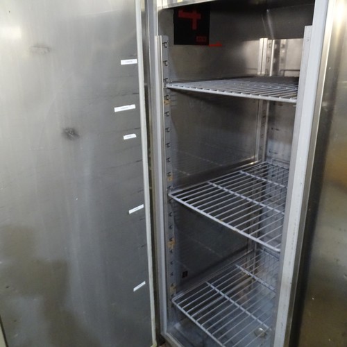 1278 - VAT. A commercial stainless steel double door fridge by matricola type SPA-TN-140 approx 140*84*212c... 