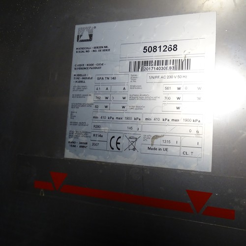 1278 - VAT. A commercial stainless steel double door fridge by matricola type SPA-TN-140 approx 140*84*212c... 