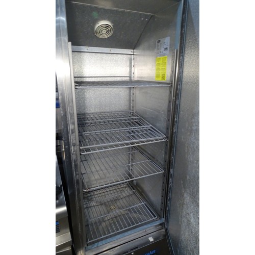 1283 - A commercial stainless steelsingle door fridge by polar type G590-02 trade Tested Working... 