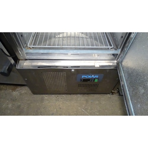 1283 - A commercial stainless steelsingle door fridge by polar type G590-02 trade Tested Working... 