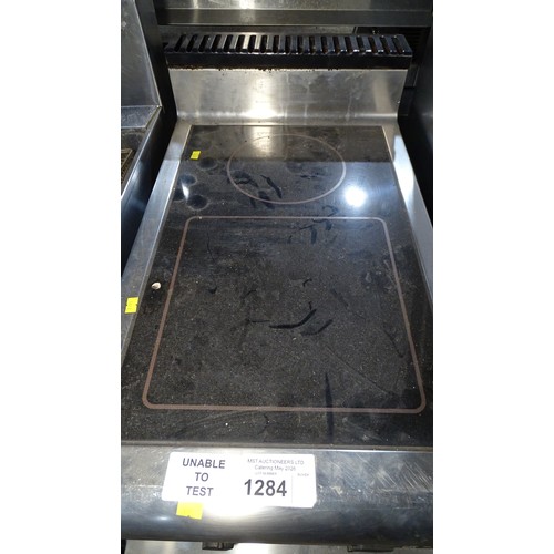 1284 - VAT. A commercial stainless steel counter height induction hob by Bonnet 3 phase Trade... 