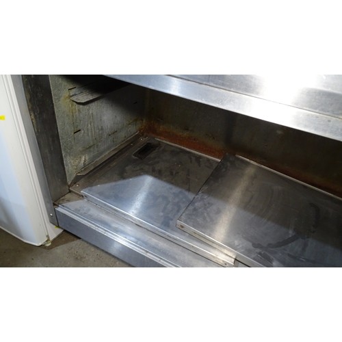 1294 - VAT. A commercial stainless steel mobile heated cabinet approx 113*65*90cm trade... 