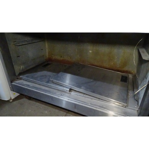 1294 - VAT. A commercial stainless steel mobile heated cabinet approx 113*65*90cm trade... 