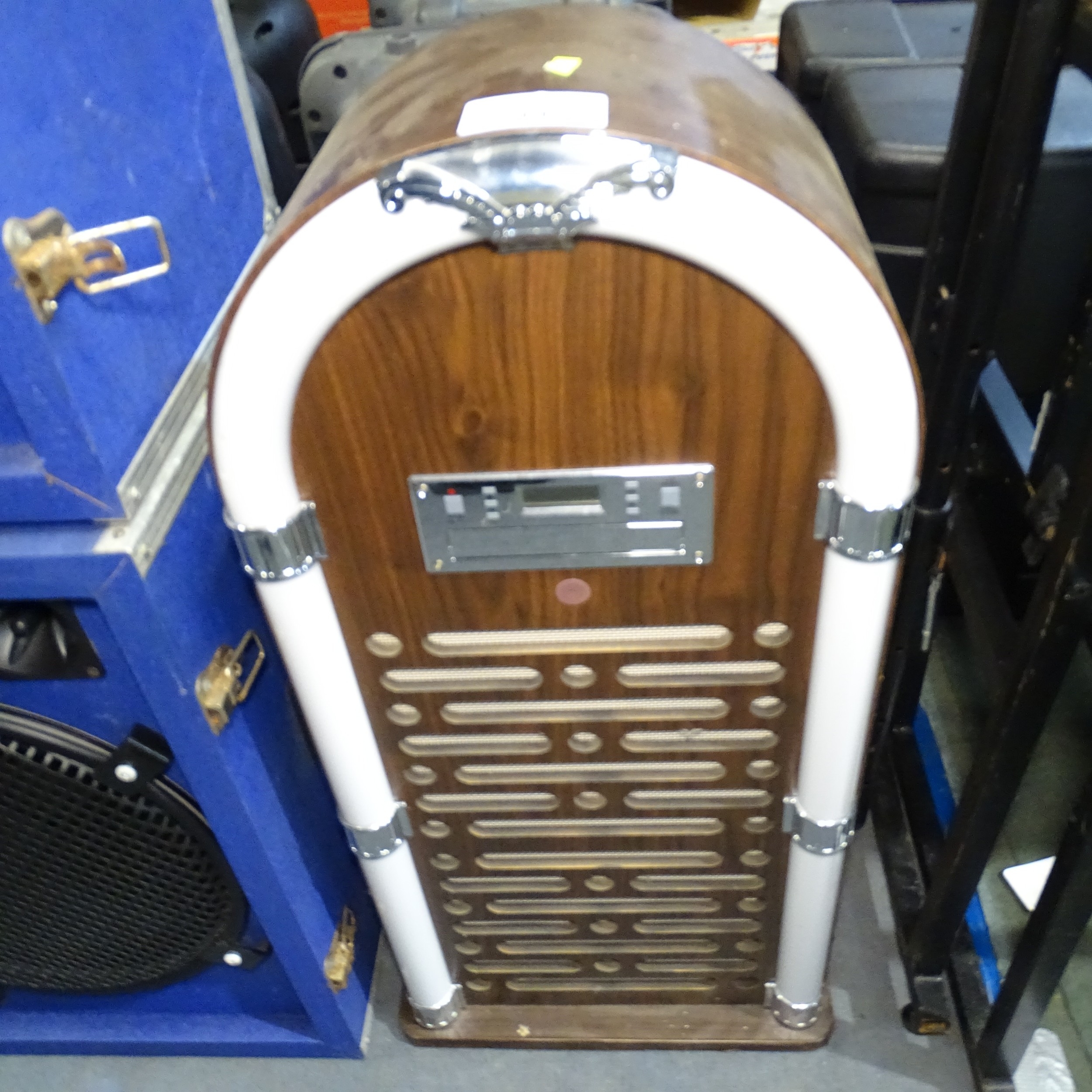 A jukebox style music center with CD & LED lights, requires a 12v 2amp ...