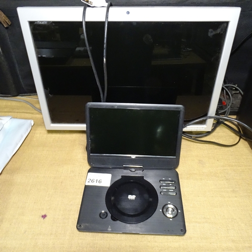 A Dell pc monitor and a mobile dvd player by Bush trade