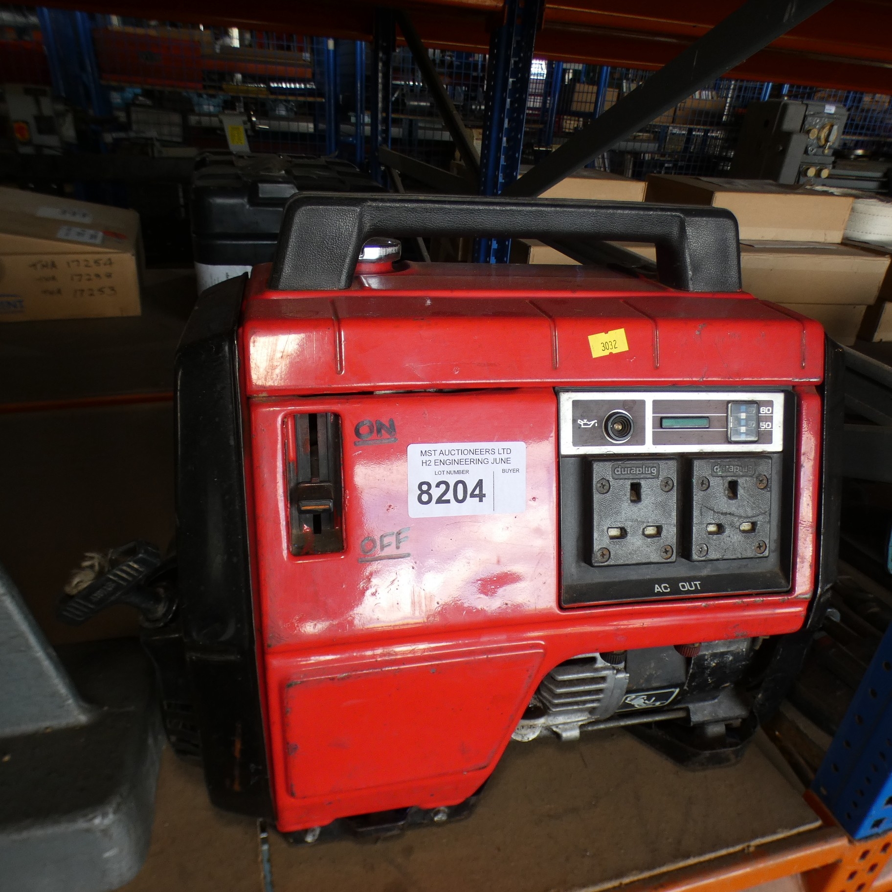 VAT 1 x Petrol engine generator with 2 x 240v outputs