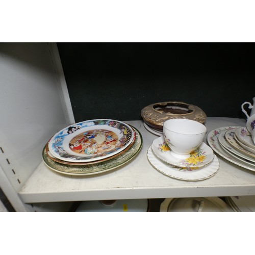 5046 - A quantity of Poole pottery dinner and breakfast plates and a quantity of miscellaneous mainly stone... 