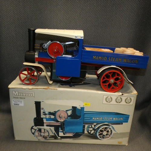 5060 - A vintage Mamod SW1 live steam model steam wagon with box