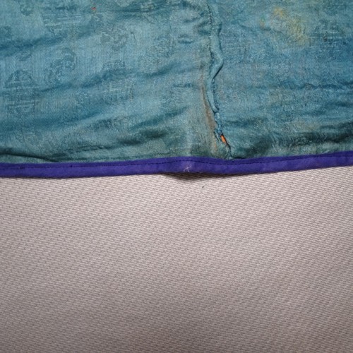 5101 - A Chinese woman's informal lined apricot / orange silk type butterfly robe / Kimono, length approx 1... 