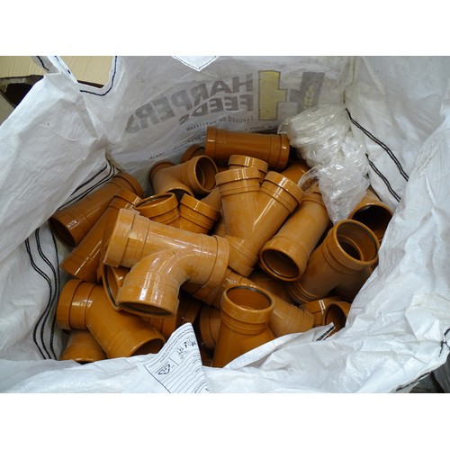 Vat. A quantity of Aquaflow 110mm terracotta 45° triple socket branches ...