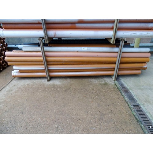 Vat. A quantity of various 110mm underground pipe and various other ...