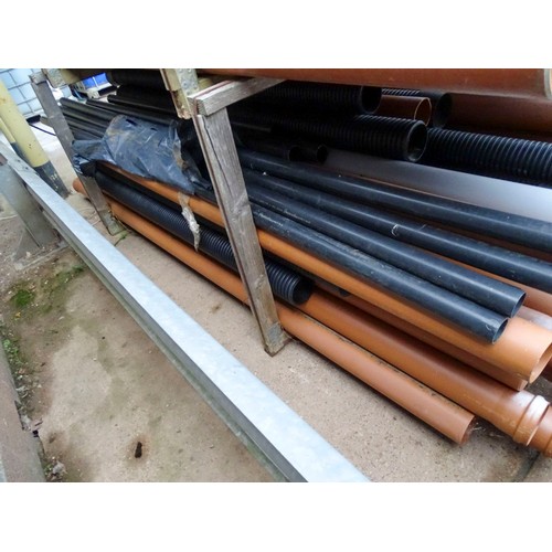 Vat. A quantity of various 110mm underground pipe and various other ...
