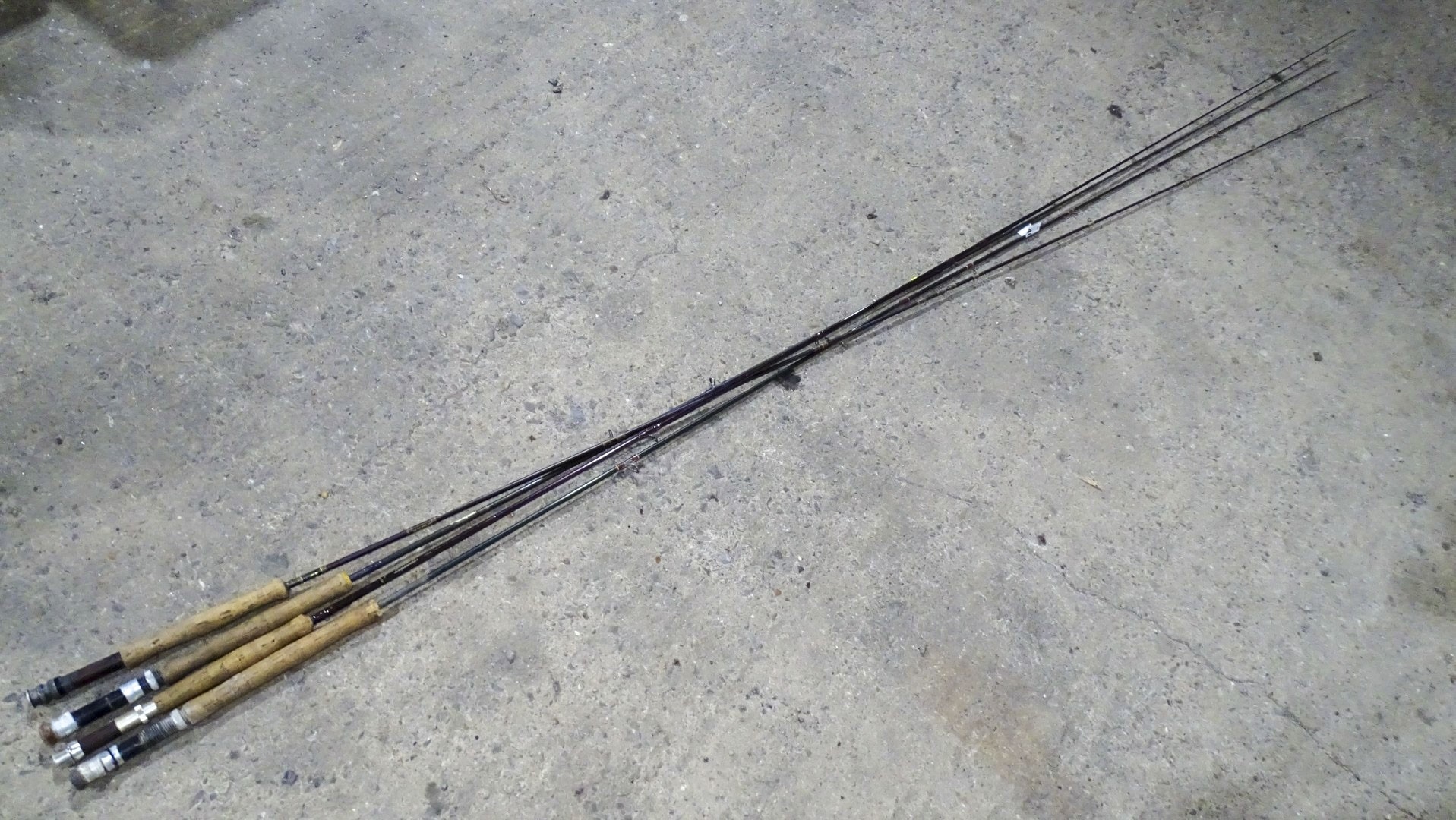 4x various fishing rods by Daiwa etc
