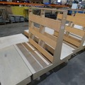 Vat. A wheeled A-frame sheet material transportation trolley approx ...