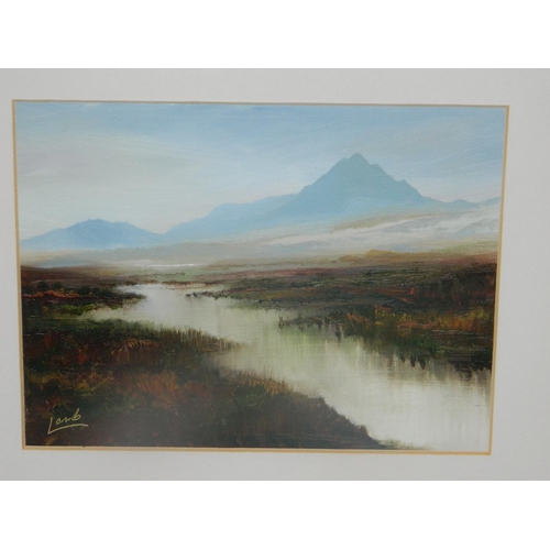 259 - Leslie Lamb, Framed landscape oil painting