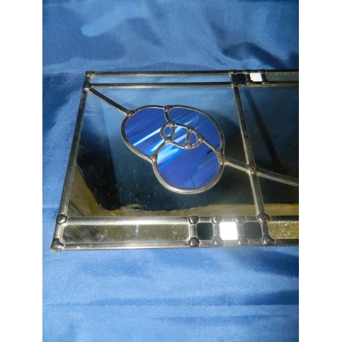 279 - ACD glass art deco style mirror 76x23cm