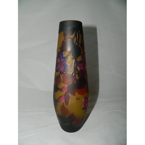 31 - 2 Galle glass style vases