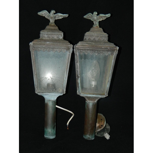 3 - Victorian original 1880's/1890's pair of coaching lamps