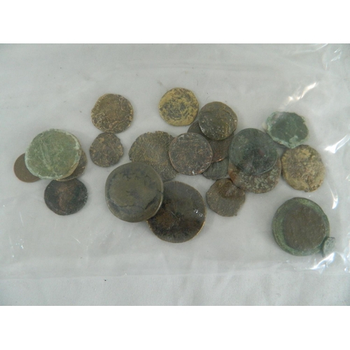 117 - Collection of over fifty roman and other coins. Rulers noted Trajan, Antoninas, Pius, Lucilla, Marcu... 