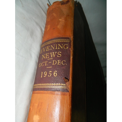 144 - Book of Evening News newspapers from 1956 October to December