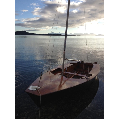 4 - Miracle dinghy. Has been adapted for a spinnaker. Has alloy mast and boom, main sail, jib and spinna... 