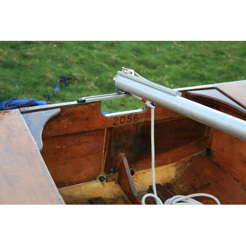 4 - Miracle dinghy. Has been adapted for a spinnaker. Has alloy mast and boom, main sail, jib and spinna... 