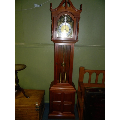 47 - Schats rosewood cased grandmother clock , strikes the hour and half hour