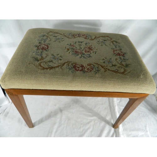 65 - Piano stool with tapestry seat