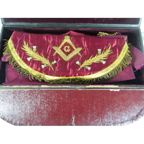 67 - Masonic apron and regalia