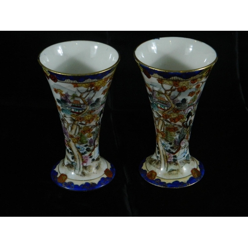 76 - Pair of old Noritake vases