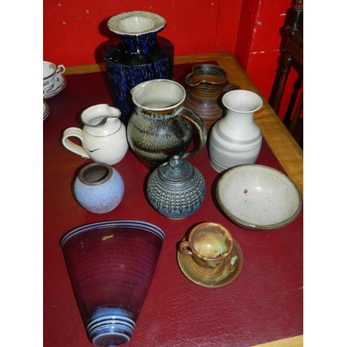 162 - Selection of studio pottery