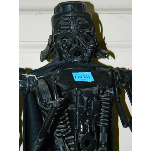 211 - Unique metal sculpture of 'Darth Vader' from Star Wars