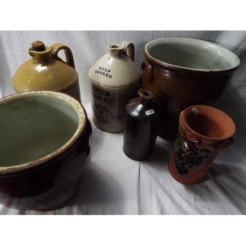 227 - Selection of stoneware and plant pots [6]