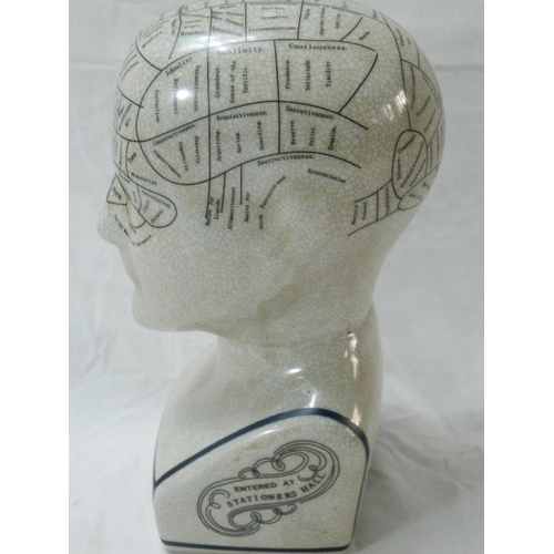 7 - 'L.N.Fowler' Phrenology head H: 24cm