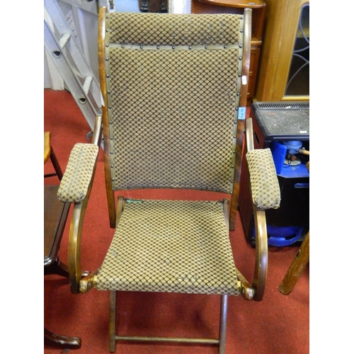 78 - Rare folding campaign chair (late Victorian)