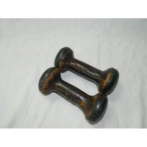 85 - Pair of antique dumbells