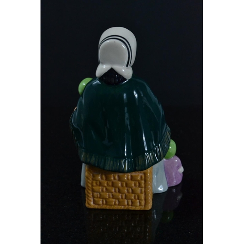 1008 - Two Royal Doulton Miniature Street vendors figures, 'Balloon Man' HN5089 (approx 11cm high) and 'Rag... 