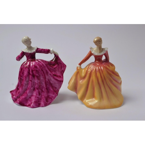 1013 - Two Royal Doulton figures modelled by PEGGY DAVIS, 'Kirsty' HN3213 year 1970 approx 10cm high and 'F... 