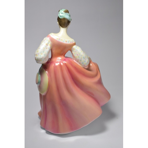 1044 - Royal Doulton 'Fairlady (Coral Pink)' HN2835 year 1962 approx 19cm high
Condition: In good order, no... 