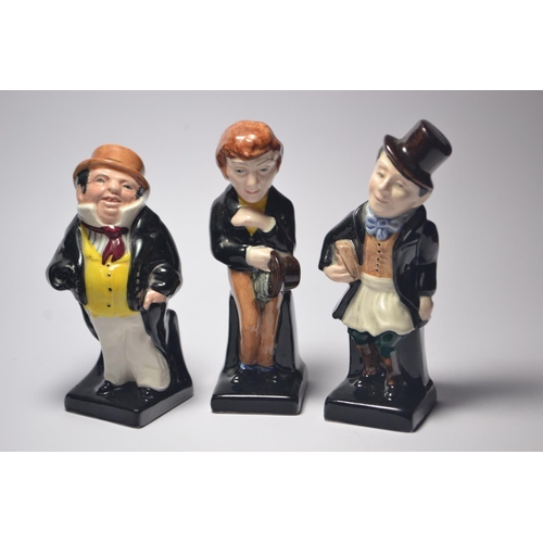 1050 - Three Royal Doulton 'Dickens collection' figures 'Captain Cuttle' (approx 11cm), 'Trotty Veck' (appr... 