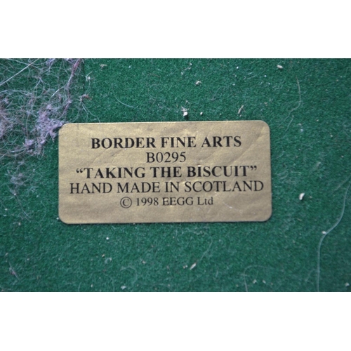 1061 - Border Fine Arts 'Taking the biscuit' BO295 1998 model approx 21cm tall Made in Scotland signed Anne... 