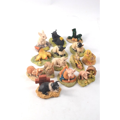 1097 - Collection of Border Fine Arts models mainly farmyard animals to include pigs, chickens and sheep (1... 