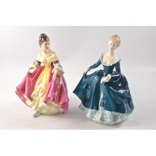 1100 - Two Royal Doulton figures to include 'Southern Bell' HN2229 1957 approx 20cm tall and 'Janine' HN246... 