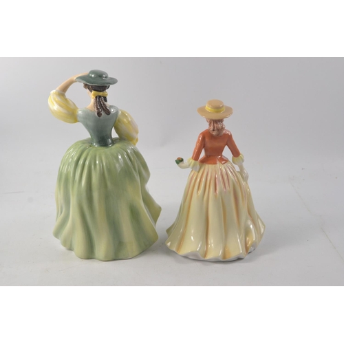 1102 - Two Royal Doulton figures to include 'Autumn Stroll' HN4588 (part of collectors club) 2006 approx 16... 