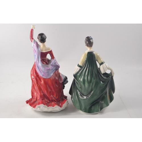 1103 - Two Royal Doulton figures to include 'Fond Farewell' HN3815 approx 22cm tall and 'Elagance' HN2264 a... 