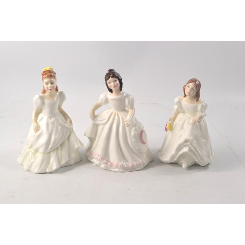 1104 - Three Royal Doulton figures to include 'Amanda' HN3615 (collectors club) approx 13cm tall, 'Lynsey' ... 